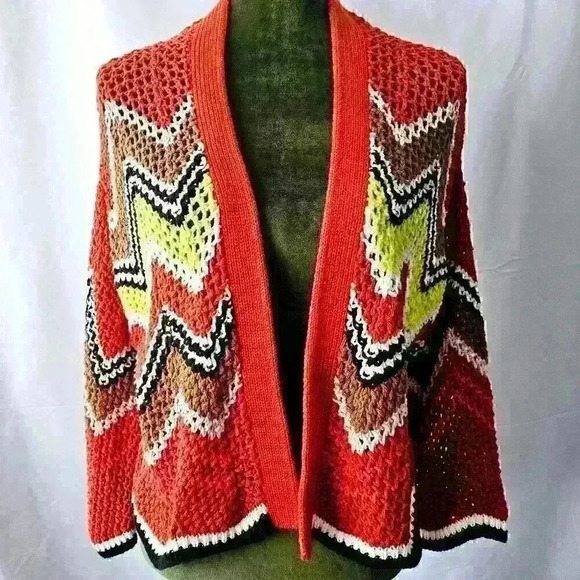 ✨Like New✨ Express Lightweight Knit Cardigan Sweater, Multicolor, Size S/M - Picture 2 of 6